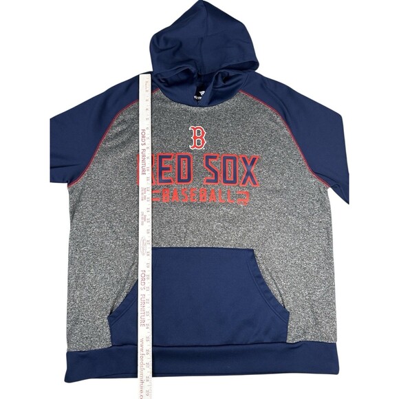 Boston Red Sox Baseball Hoodie Navy Gray Pullover Fanatics X-Large Logo MLB - Picture 4 of 9